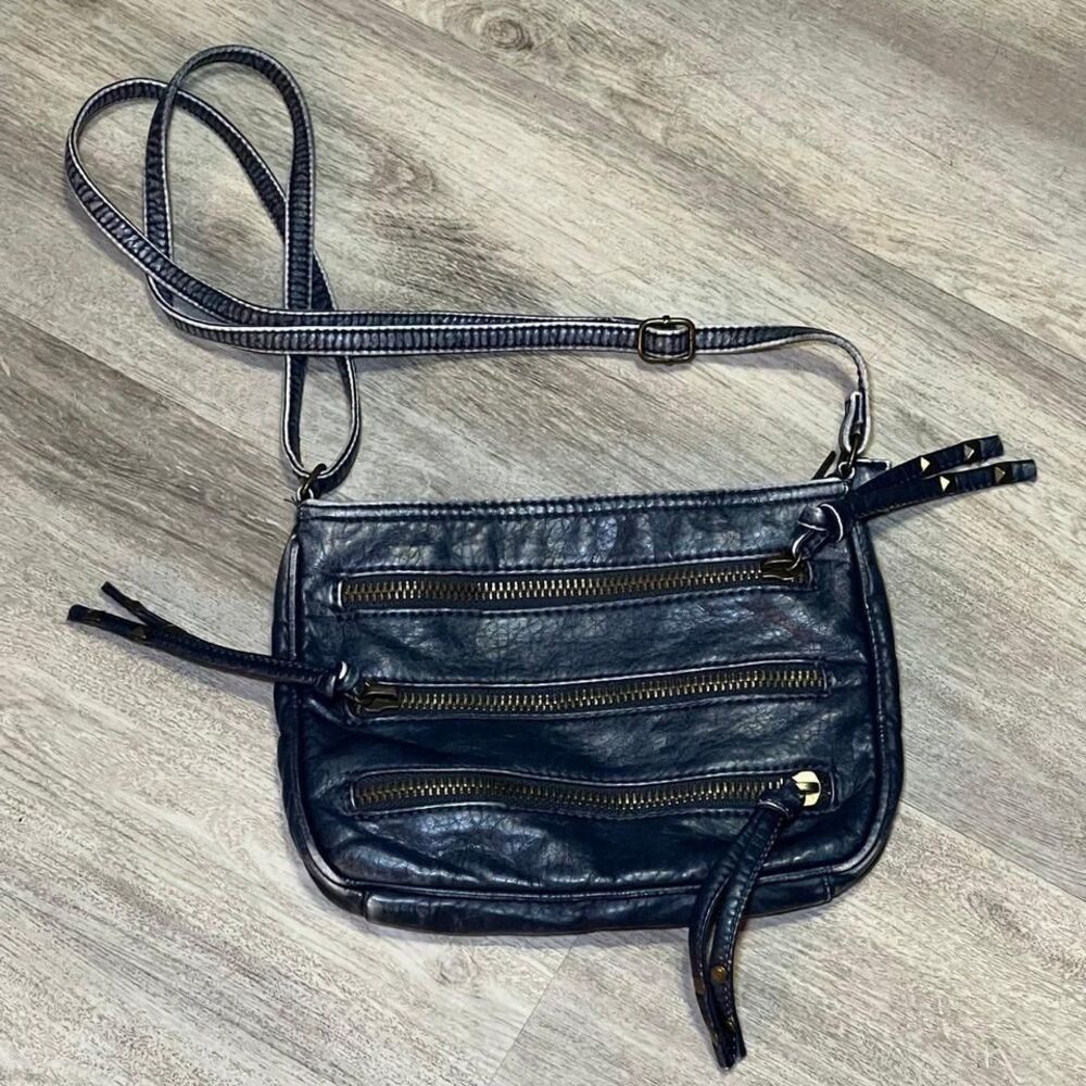 Y2K, Arizona blue distressed‎ zipper Crossbody bag